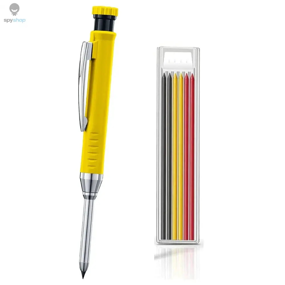 Solid Carpenter Mechanical Pencil with Sharpener Woodworking Tools 2.8mm 3 Colors Refill Construction Tools Stationery Supply Spy-shop.com