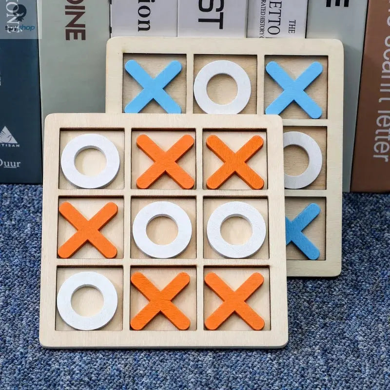 Solid Wooden Tic Tac Toe Board Game - Perfect for Family Fun and Backyard Entertainment! Spy-shop.com