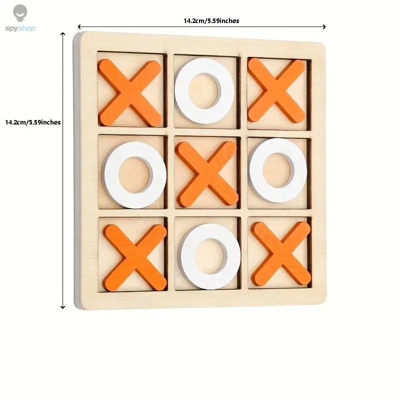 Solid Wooden Tic Tac Toe Board Game - Perfect for Family Fun and Backyard Entertainment! Spy-shop.com
