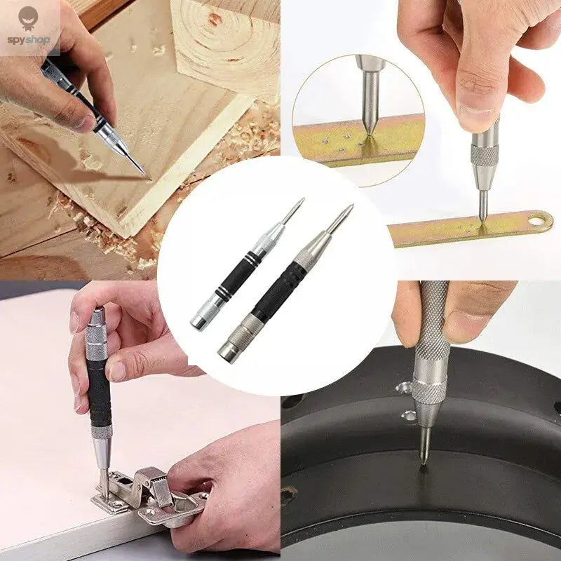 Spring Type Automatic Center Punch Locator Glass Striker Window Breaker Punch Centering Punch Punch Tool 