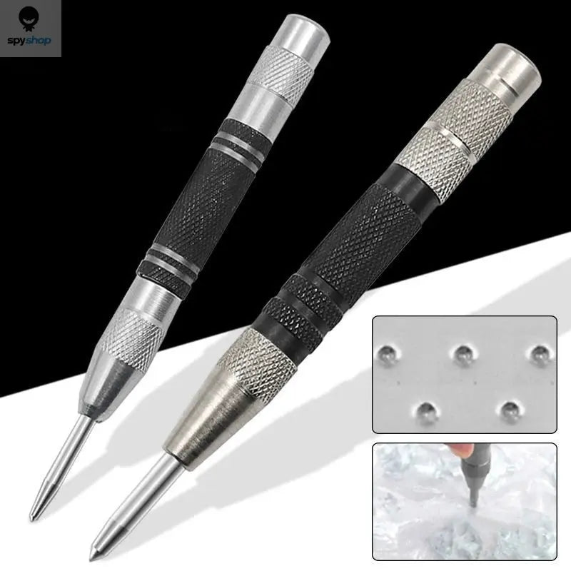Spring Type Automatic Center Punch Locator Glass Striker Window Breaker Punch Centering Punch Punch Tool 