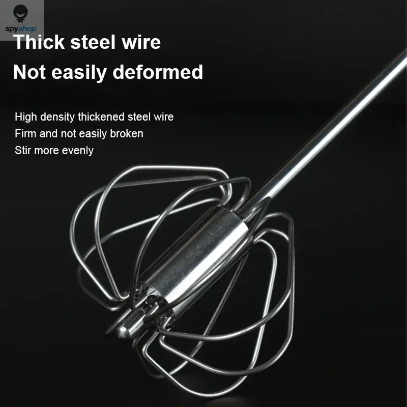 Stainless Steel Egg Beater Durable Semi-Automatic Mixer for Effortless Egg Cream Mixing Stirring and Beating for Kitchen Baking Spy-shop.com