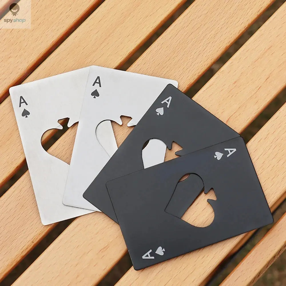 Stainless Steel  Spades A Winemaker Bottle Opener Playing Cards Bottle Opener Credit Card Beer Bottle Opener Spy-shop.com