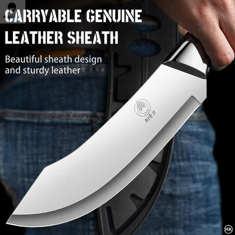 Stainless steel ultra sharp bending fracture knife, suitable for precise cutting, trimming, and peeling by professional butchers 