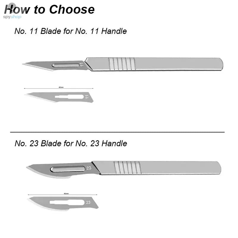 Stationery Knife Scalpel Blade 11 23 Surgical Handle Set Professional Cutter Craft Carbon Steel Metal Box Open DIY Multi Tool 