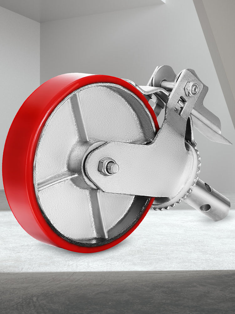 Ensemble de roues pivotantes robustes de 8" avec frein – Capacité de 4400 lbs