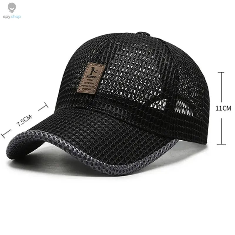 Summer Full Mesh Quick Drying Cool Sunhat Breathable Net Baseball Cap Men Outdoor Anti-UV Tennis Golf Hiking Sports Cap Visors 