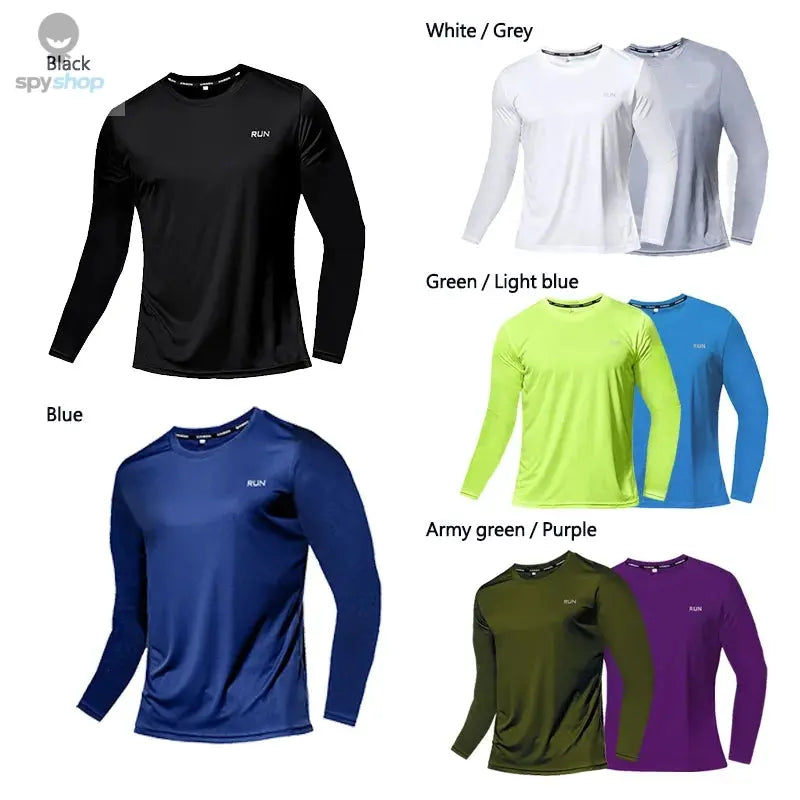 Summer Ice Silk Long Sleeve T-Shirt Men 2023 New Quick Dry Breathable Air Conditioning Outdoor Sun Protection Running Outer Wear 