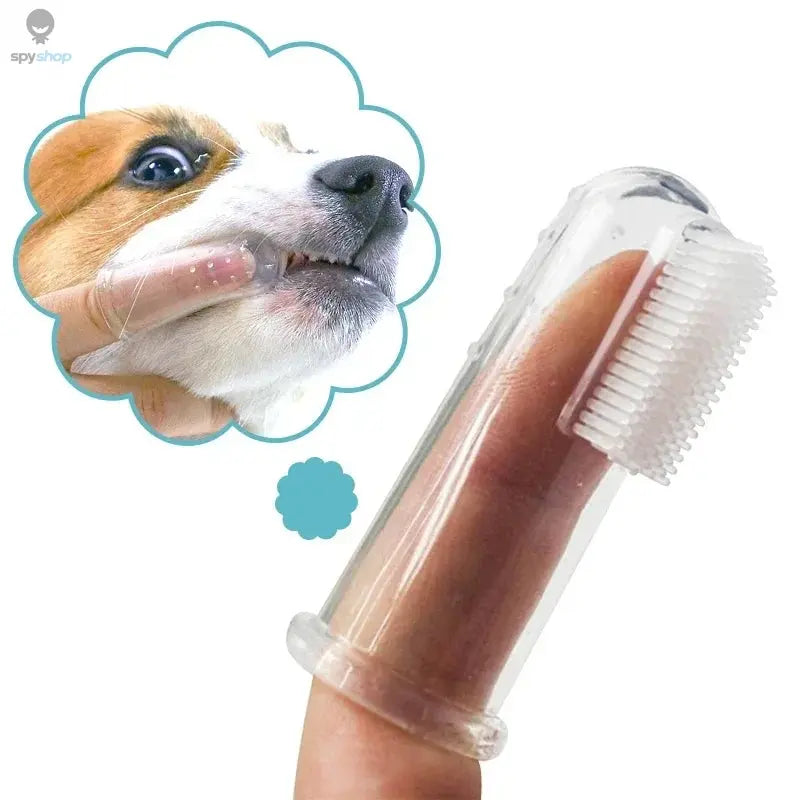 Super Soft Pet Finger Toothbrush Teddy Dog Brush Bad Breath Tartar Teeth Care Tool Dog Cat Cleaning Silicagel Pet Supplies 