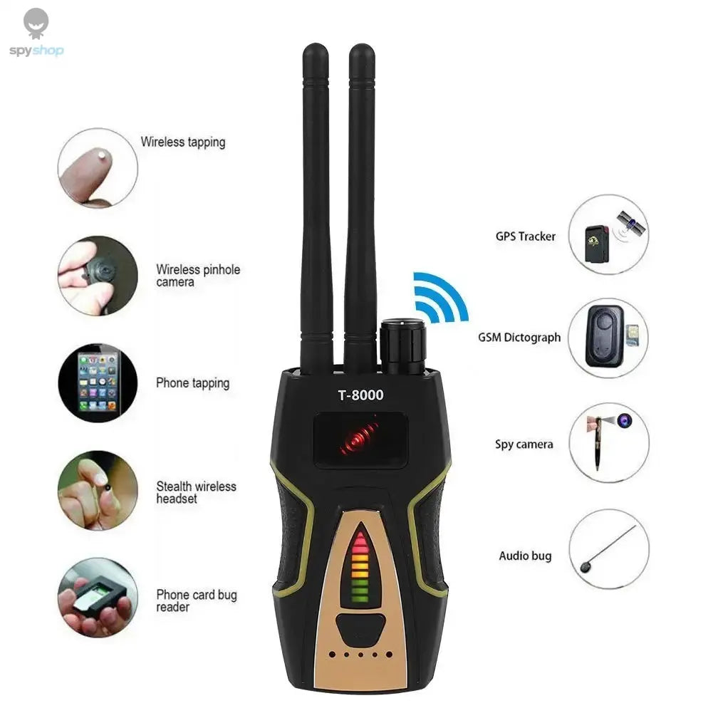 T8000 Anti-Spy Wireless RF Signal Detector GSM Audio Finder GPS Scan Detector Spy-shop.com
