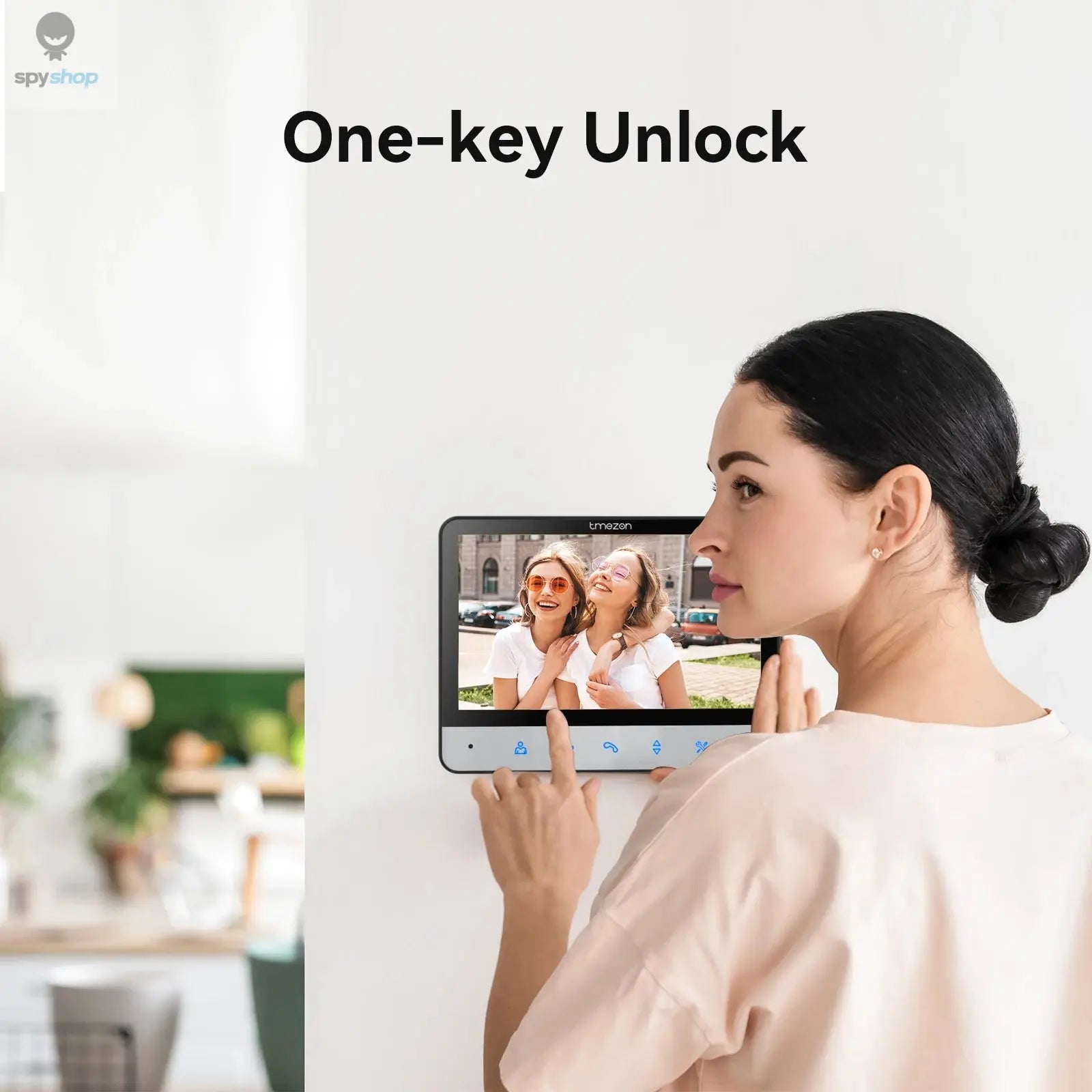 TMEZON Video Doorphone 4-Wire,Intercom with Doorbell, Doorphone with Camera,7" Color Display, 120° Wide View Camera Spy-shop.com