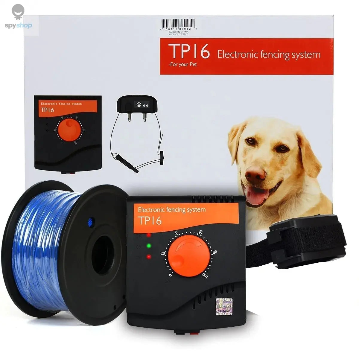 TP16 Pet Wired Fence System Dog Electric Fencing System Rechargeable Waterproof 6 Level Adjustable Pet Training Collar Spy-shop.com