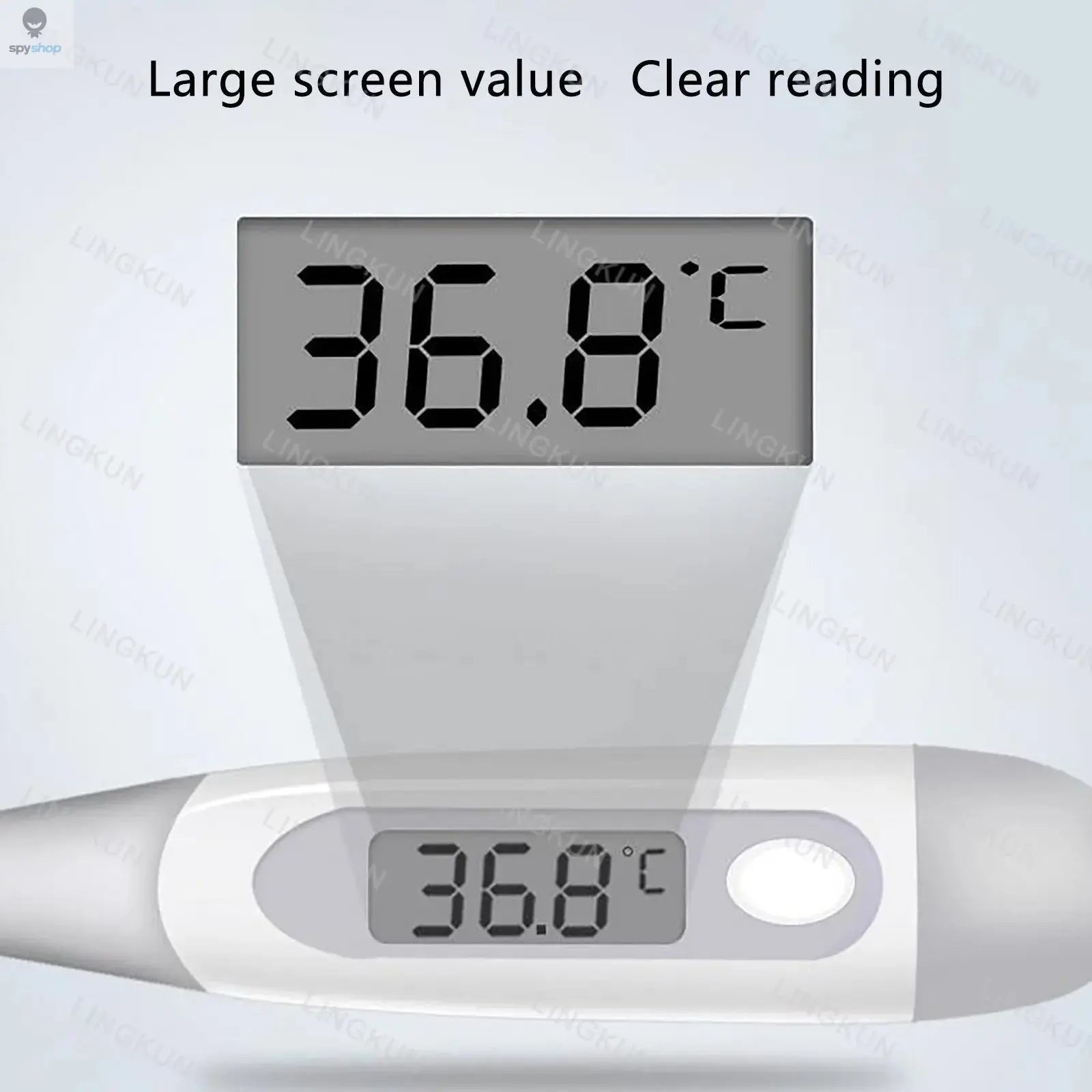 Thermometer for Adults, Soft Head Digital Oral Thermometer for Fever, Basal Thermometer with 15 Seconds Fast Reading 