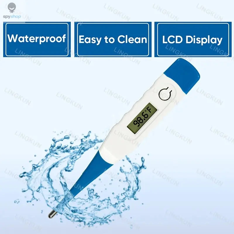 Thermometer for Adults, Soft Head Digital Oral Thermometer for Fever, Basal Thermometer with 15 Seconds Fast Reading 