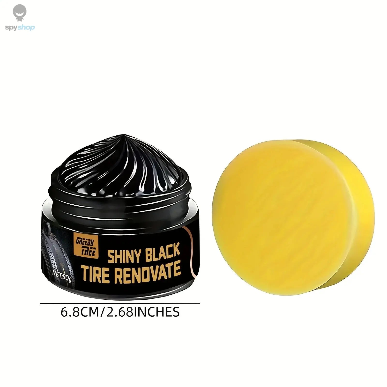 Tire Shine & Plastic Repair Paste - Removes Scratches/Oxid, Restores Shine for Tires/Trim with UV Protect, 5-Min Fix Spy-shop.com