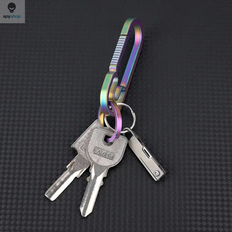 Titanium alloy pocket knife with sharp folding edge, portable keychain pendant, unboxing and unpacking, express knife 