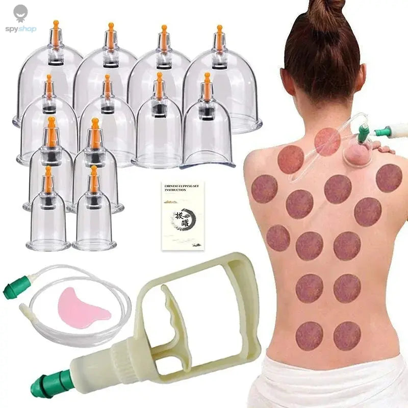 Tuhopeta 6/12/24 Pieces Suction Cups Massage Vacuum Cupping Body Massager Plastic Vacuum Suction Therapy Cupping Set Cans 