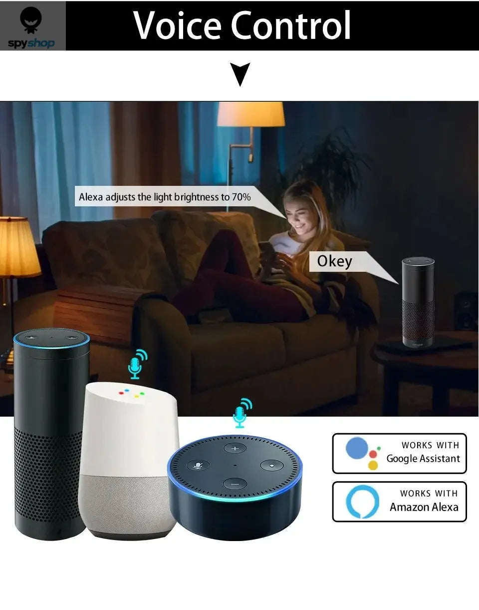 Tuya Smart WiFi LED Light Bulbs 220V 110V 10W 15W 20W E27 Alexa LED Lamp RGB Smart Life APP Google Assisatnt Voice Control Spy-shop.com