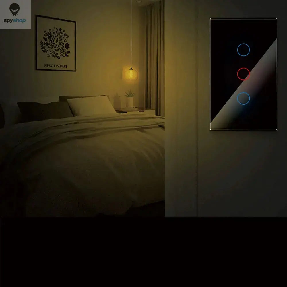 Tuya US WiFi Smart Wall Switch RF433 1/2/3/4 Gang No Neutral Wire Touch Sensor LED Light Switches Smart Home Alexa Google Home Spy-shop.com