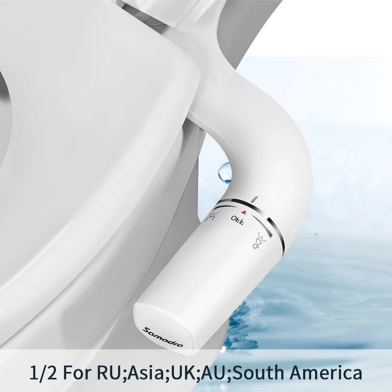 Right/Left Hand Bidet Sprayer with Dual Nozzle by Samodra