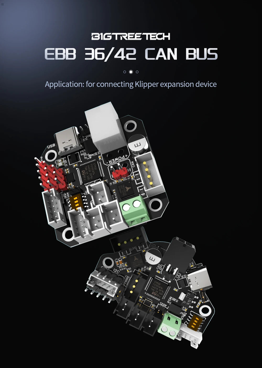 BIGTREETECH EBB36 CAN V1.2 Board Support Canbus PT100 For Klipper Hotend HeadTool 36 stepper motor Ender3 3d Printer Parts