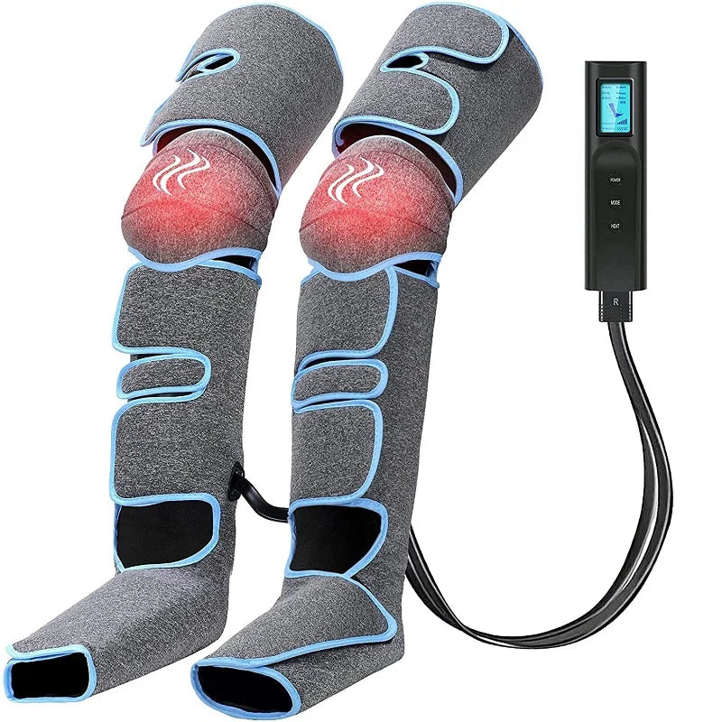 Foot air pressure leg massager promotes blood circulation, body massager, muscle relaxation, lymphatic drainage device 360° 