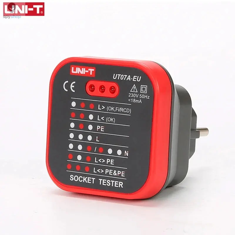 UNI-T UT07 Outlet Socket Testers Pro Detector EU UK Plug RCD Neutral Earth Wire Circuit Plug Polarity Phase Check Spy-shop.com