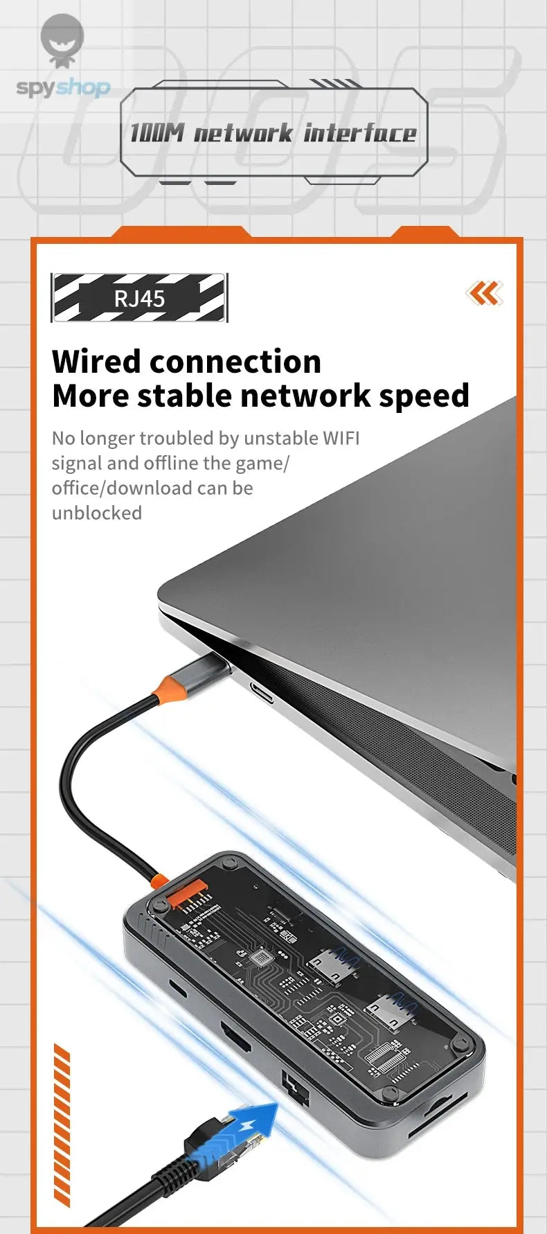 USB C Docking Station to HDMI-Compatible 4K@30Hz Display 5Gbps USB C 3.0 HUB 100W PD SD/TF for MacBook Pro Air iPad PC 