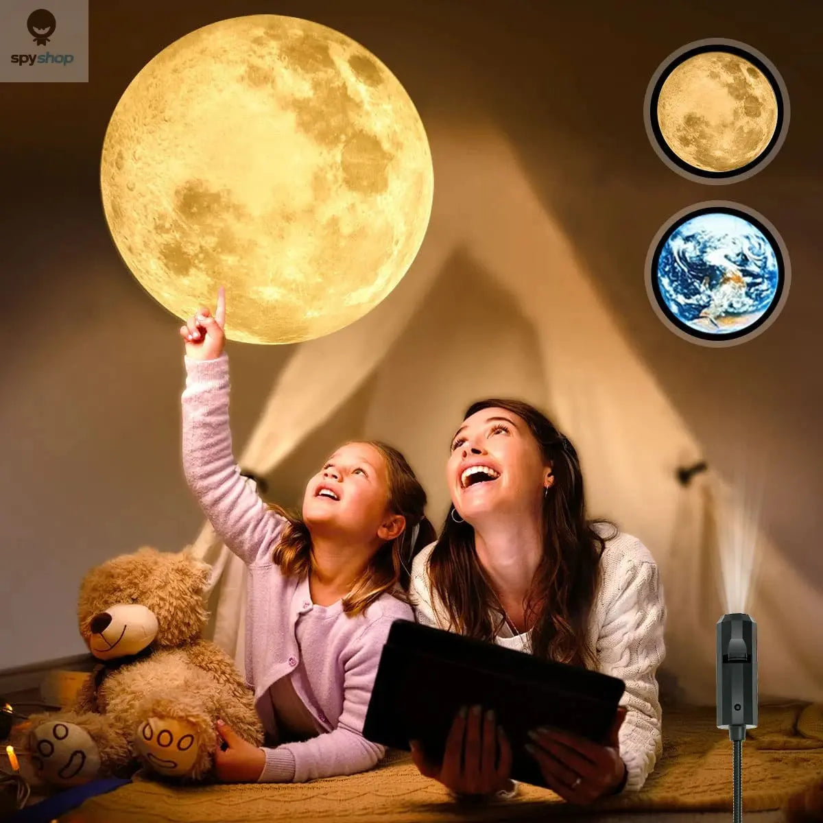 USB Ceiling Moon Earth Projection Atmosphere Light Spy-shop.com