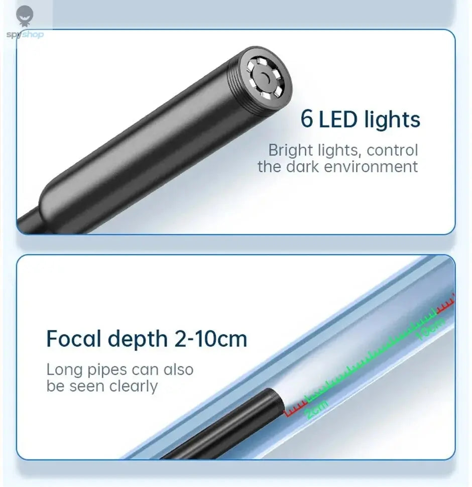 USB Endoscope for OTG Android Phone 5.5mm Borescope Inspection Snake Camera IP67 Waterproof with 6 LED Lights For Type C Spy-shop.com