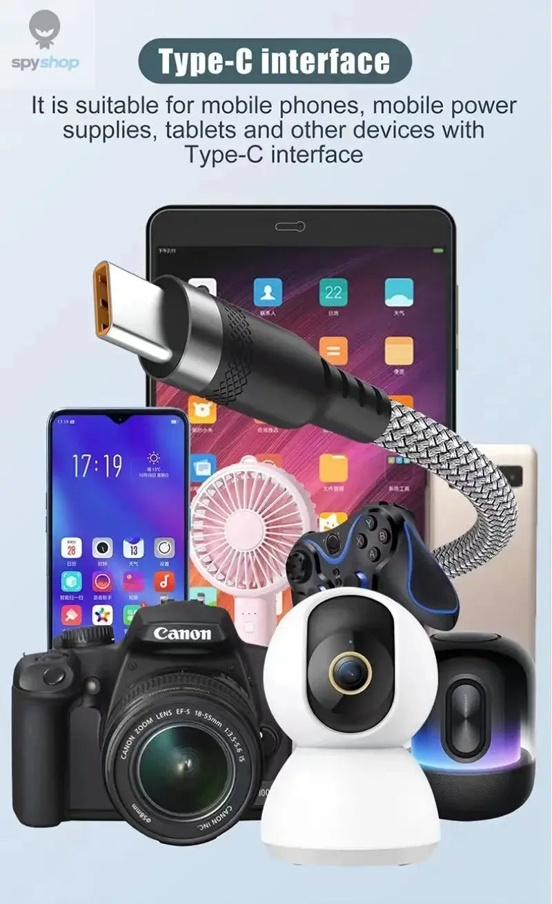 USB TYPE C Cable 5A Super Fast Charge Cable for Huawei 3m 5m 8m USB C Extension Cable for Samsung Xiaomi oppo oneplus Universal Spy-shop.com