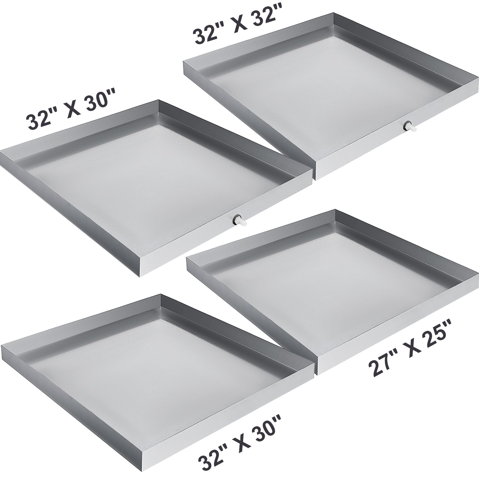 Stainless Steel Washing Machine Drain Pan with Welded Corners