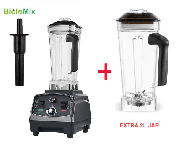 3HP 2200W Commercial Blender with Timer and 2L BPA-Free Jar