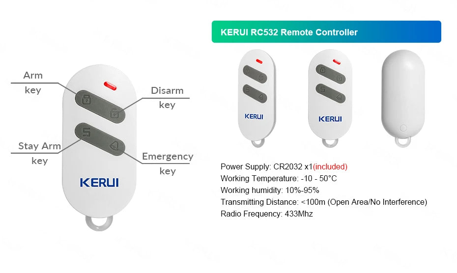 KERUI W181 Wireless WIFI Alarm System Door Sensor Phone APP Remote Control Smart Home Burglar Security Alarm Works with Tuya