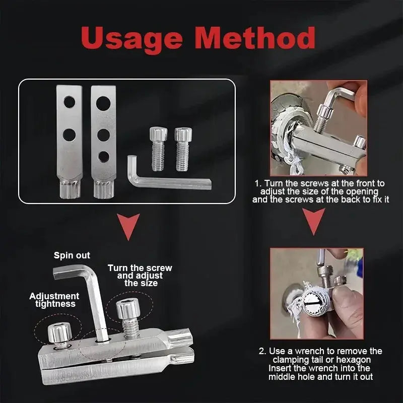 Universal Extractor for Water Pipe Breakage Multi Specification Wire Extractor Water-tap Screw Remover Angle Valve Repair Tools Spy-shop.com