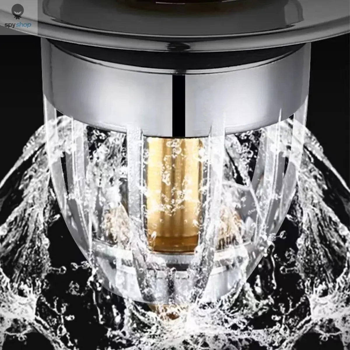 Universal Rebound Drain Plug Filter Basin Pop-up Chrome Sink Filter with Hair Catcher Bathroom Sink Drain Stopper Easy Push Type Spy-shop.com