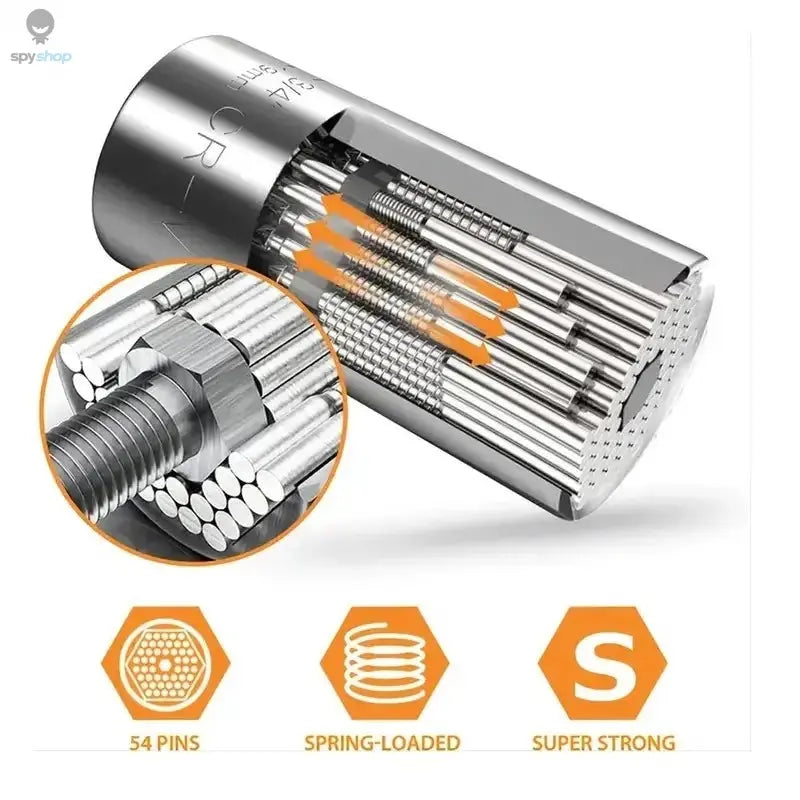 Universal Socket Wrench Head Set Sleeve Gadget 7-19mm Power Drill Adapter Spanner Key Nut Magic Grip Multi Hand Tools multitool Spy-shop.com