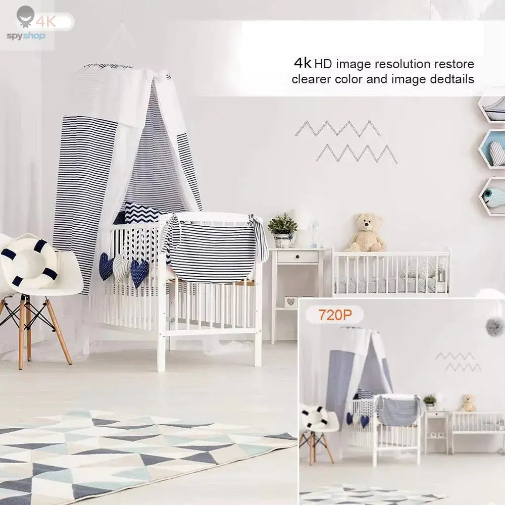 Upgraded version, 4K HD mini WiFi camera, supports remote viewing, motion detection, home nanny style DIY camera Spy-shop.com