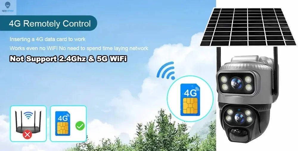 V380 Dual Lens 4G Camera Solar PIR Human Detection Night Vision Waterproof Security Video IP Camara 8MP 4K Battery CCTV Monitor Spy-shop.com