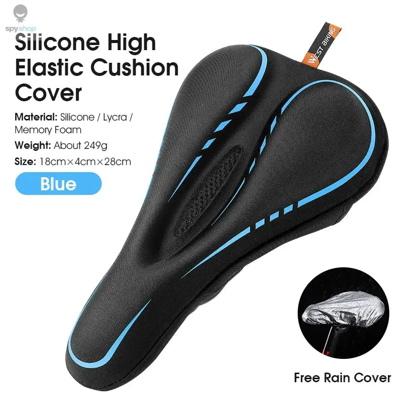 WEST BIKING Bicycle Saddle Cover Silicone Shockproof Bike Cushion Cover Breathable Rebound Bike Seat Cover Cycling Accessories 