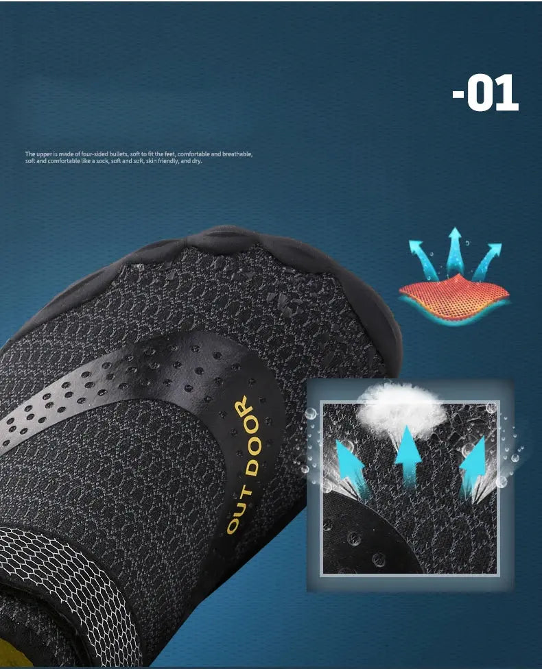 Wading Shoes Man Water Sneakers Swimming Beach Quick-Dry Wading Footwear Outdoor Upstream Shoes Breathable Barefoot Sandals 