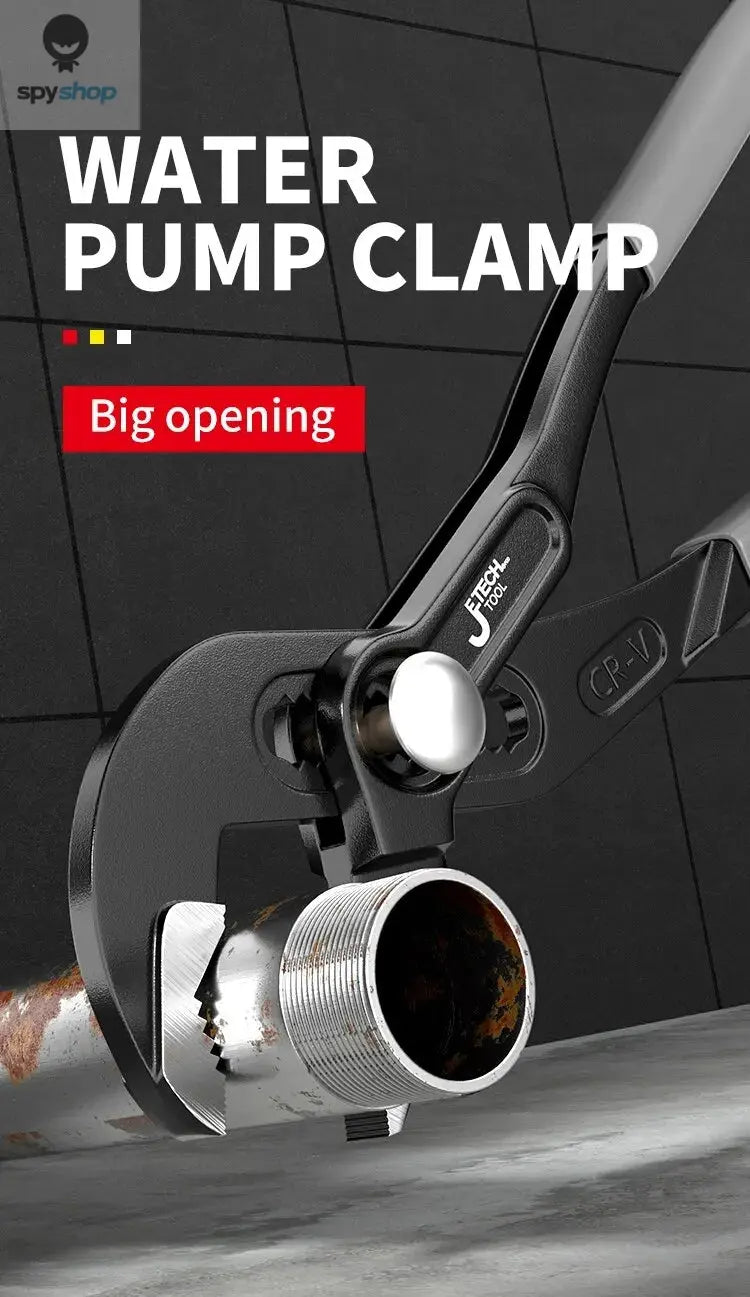 Water Pump Pliers Quick-Release Plumbing Pliers Pipe Wrench Adjustable Water Pipe Clamp Pliers Household Hand Tools Multi-functi 