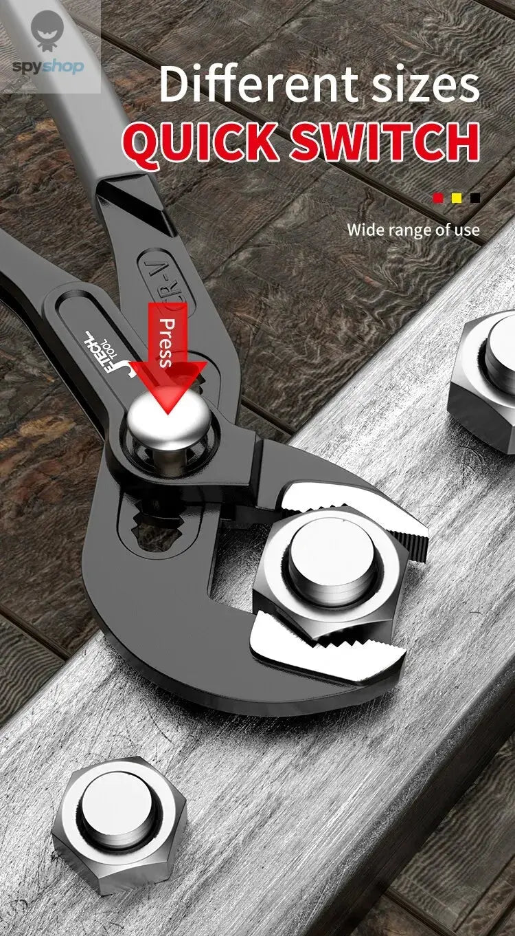 Water Pump Pliers Quick-Release Plumbing Pliers Pipe Wrench Adjustable Water Pipe Clamp Pliers Household Hand Tools Multi-functi 