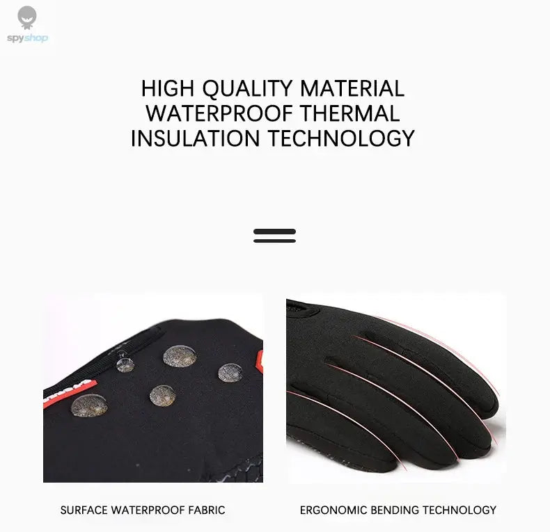 Winter Warm Men's Gloves Women Touchscreen Outdoor Sport Fishing Splash-proof Skiing Cycling Snowboard Nonslip Zipper Gloves 