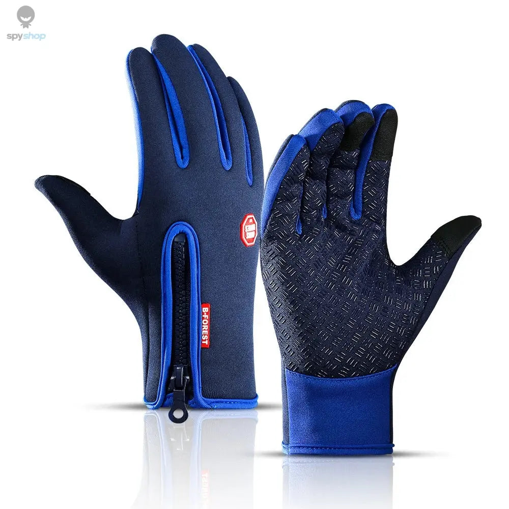 Winter Warm Men's Gloves Women Touchscreen Outdoor Sport Fishing Splash-proof Skiing Cycling Snowboard Nonslip Zipper Gloves 