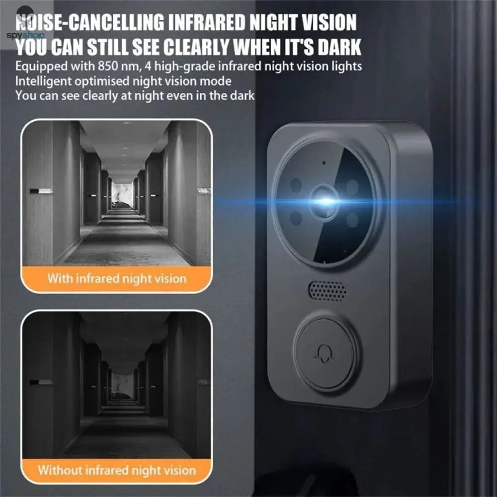 Wireless Video Doorbell Camera Bundle, Smart Security Camera with Night Vision, 2.4G WiFi, HD, Motion Detection, Cloud Storage 