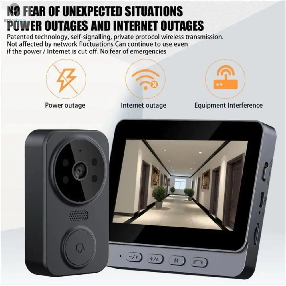 Wireless Video Doorbell Camera Bundle, Smart Security Camera with Night Vision, 2.4G WiFi, HD, Motion Detection, Cloud Storage 