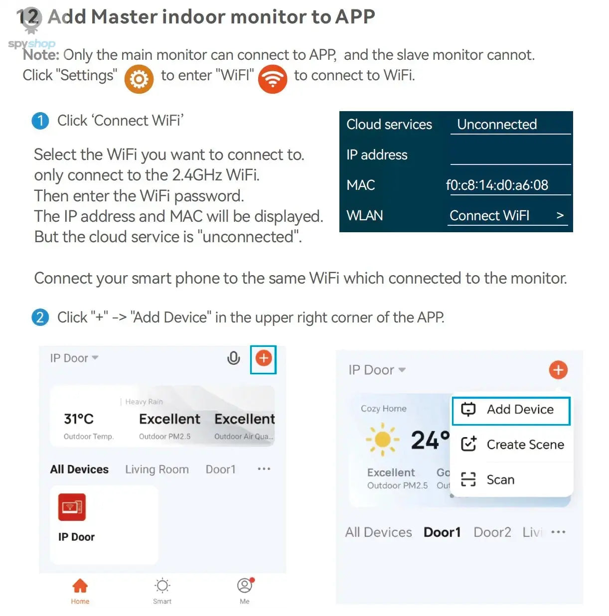 Wireless Wifi Video Doorbell System, 1080P Doorphone Door Camera, 7 Inch Touch Screen, Video Intercom 32GB SD card for Home Spy-shop.com