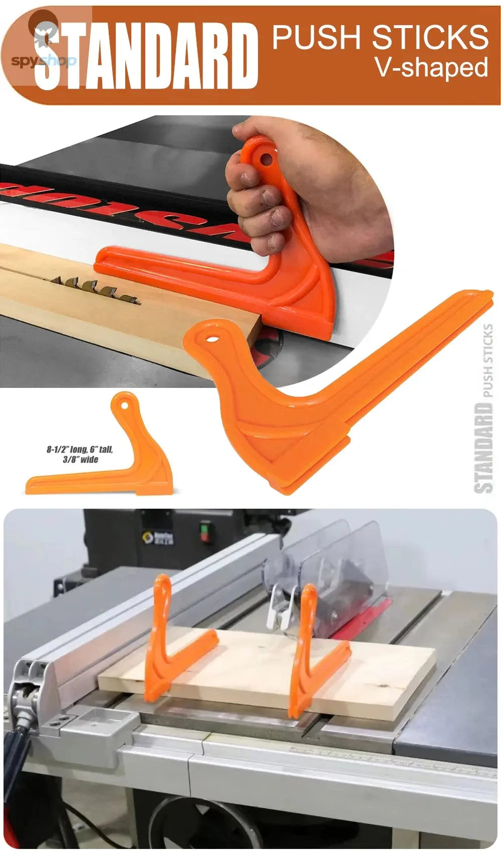 Woodworking Safety Plastic Push Handle Wood Saw Push Block Sticks Table Saw Woodworking Push Block Tools 