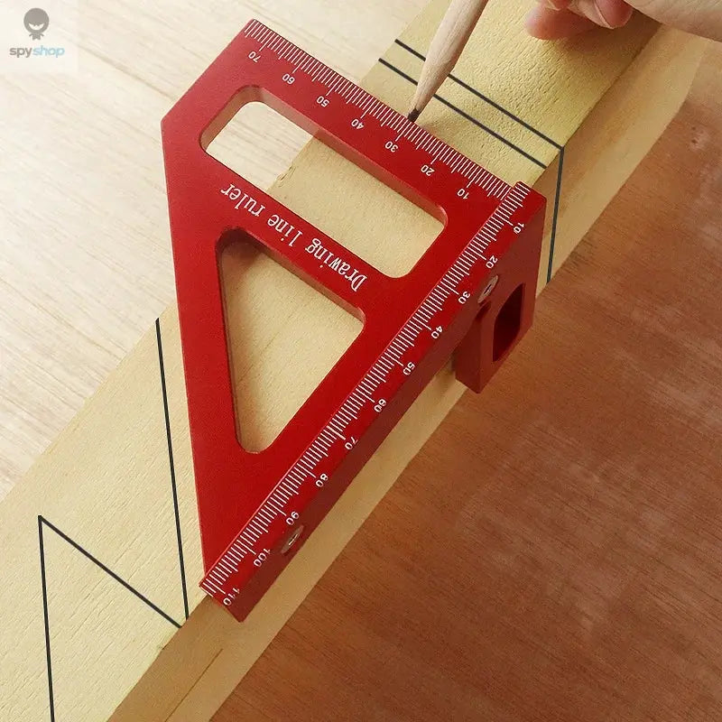 Woodworking Square Protractor Aluminum Alloy Miter Triangle Ruler High Precision Layout Measuring Tool for Engineer Carpenter 